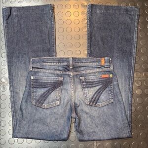 Dojo 29 x 32 x 8 -7 For All Mankind Dark Blue Flare Jeans